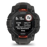 Garmin Instinct 3 Solar Kohle/Schwarz mit Silikonarmband Ref. 010-02935-00 - Outdoor GPS Smartwatch