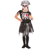 Süßes Girlie Piraten Skelett Kostüm - 152 (12-14 Jahre)