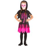 Girlie Skelett Kleid mit Kapuze - 152 (12-14 Jahre)