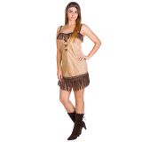 Frauenkostüm Sexy Indianerkleid mit Haarband - L