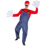Herrenkostüm super Klempner Mario - L