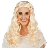 Frauenperücke Mittelalter edle Hofdame - gelb