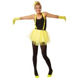 Tutu Tüllrock mit Hosenträger - gelb, L/XL