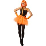 Tutu Tüllrock mit Hosenträger - orange, L/XL