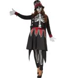 Frauenkostüm Gruselige Skull Lady - L