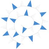 Wimpelkette blau-weiß - pro Stück