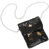 Pailletten-Handtasche - schwarz