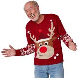 Weihnachtspullover Rudi Rentier - L