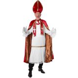 Herrenkostüm St. Nikolaus-Set dunkelrot - L