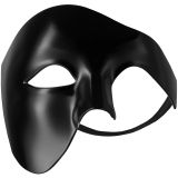 Venezianische Maske Phantom - schwarz