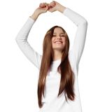 Perücke Lange Haare glatt - braun