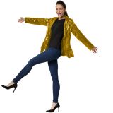 Pailletten-Jackett Damen - gold, XXL