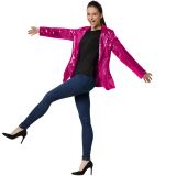 Pailletten-Jackett Damen - pink, S
