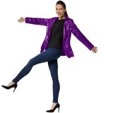 Pailletten-Jackett Damen - lila, L