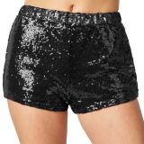 Pailletten-Shorts - schwarz, S