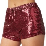 Pailletten-Shorts - bordeaux, L