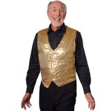 Pailletten-Weste Herren - gold, XL