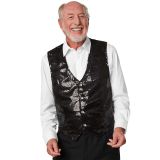Pailletten-Weste Herren - schwarz, M