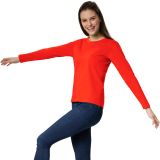 Langarm-Shirt Frauen - rot, XXL