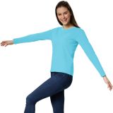 Langarm-Shirt Frauen - hellblau, XL