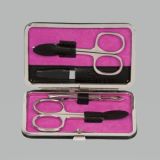 Windrose Merino Manicure Bügeletui 11 cm - schwarz/pink