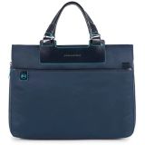 Piquadro Celion Schmale Laptoptasche 15.6  erweiterbar nachtblau