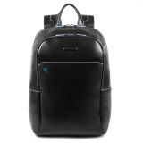 Piquadro Blue Square Großer Laptoprucksack mit 15,6  Notebookfach Schwarz