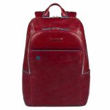 Piquadro Blue Square Kleiner Laptoprucksack 14  mit iPad®-Fach Rot