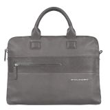 Piquadro Laszlo Doppelgriff-Laptoptasche mit Fächerfach slate