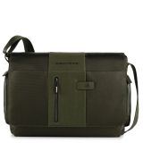 Piquadro Brief Kuriertasche mit Laptopfach 14   grün