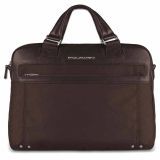 Piquadro Link Doppelgriff-Laptoptasche 15  mit iPad®-/iPad®Air-/iPad®mini-Fach Dunkelbraun