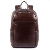 Piquadro Blue Square Großer Laptoprucksack mit 15,6  Notebookfach Mahagoni