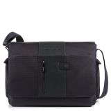 Piquadro Brief Kuriertasche mit Laptopfach 14   blau