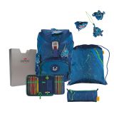 DerDieDas ErgoFlex Exklusiv  Superflash  Schulrucksack-Set 5-teilig mit Sportbeutel Water Splash