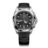 Victorinox I.N.O.X. Chrono Herrenuhr, Kautschuk Silber/Schwarz