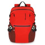 Piquadro PQ-Modular Laptoprucksack 15,6  aus rezykliertem antiviralen-Stoff und Diebstahlsicherung Rot
