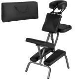 Massagestuhl aus Kunstleder - schwarz