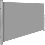 Aluminium Seitenmarkise ausziehbar mit Aufrollmechanismus - 200 x 300 cm, grau