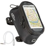 Fahrradtasche mit Rahmen-Befestigung für Smartphones - 20 x 9,5 x 10 cm, schwarz