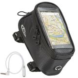 Fahrradtasche mit Rahmen-Befestigung für Smartphones - 20,5 x 10 x 10,5 cm, schwarz