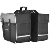 Fahrradtasche mit Gepäckträger-Befestigung und Reflektorstreifen - schwarz
