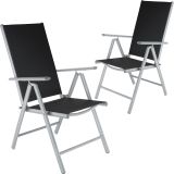 2 Aluminium Gartenstühle klappbar - silber