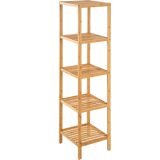 Bambus Standregal 5 Böden 33x33x141cm - braun
