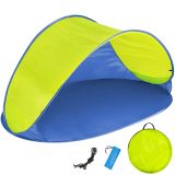 Pop-Up Strandmuschel Jasmin - blau/gelb
