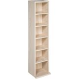 Standregal Medienregal mit 6 Fächern 90x21x20cm - buche