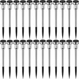 24 LED Solarlampen - silber