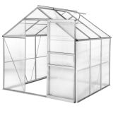 Gewächshaus aus Aluminium, UV-beständig, 185x190x195cm - transparent