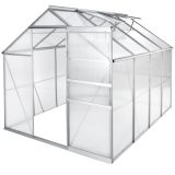 Gewächshaus aus Aluminium, UV-beständig, 185x250x195cm - transparent