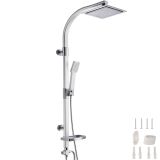 Duschsystem Regendusche mit Handbrause und Seifenablage - grau