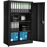 Aktenschrank mit 4 Böden 140x90x40cm - schwarz